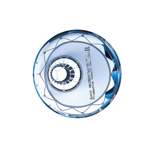 Engine oil bottle top view showing batch traceability information