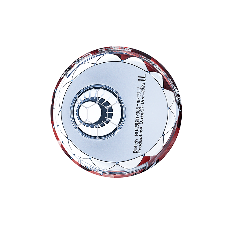 SP C3 0W-30 engine oil bottle top view showing batch traceability