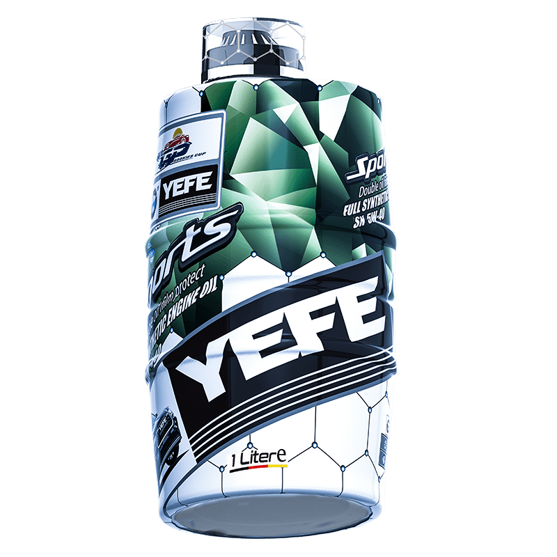 YEFE Sports SN 5W-40 fully synthetic engine oil back label and specifications
