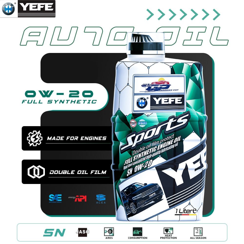 Fully Synthetic SQ 0W-20 Engine Oil for Modern American Vehicles