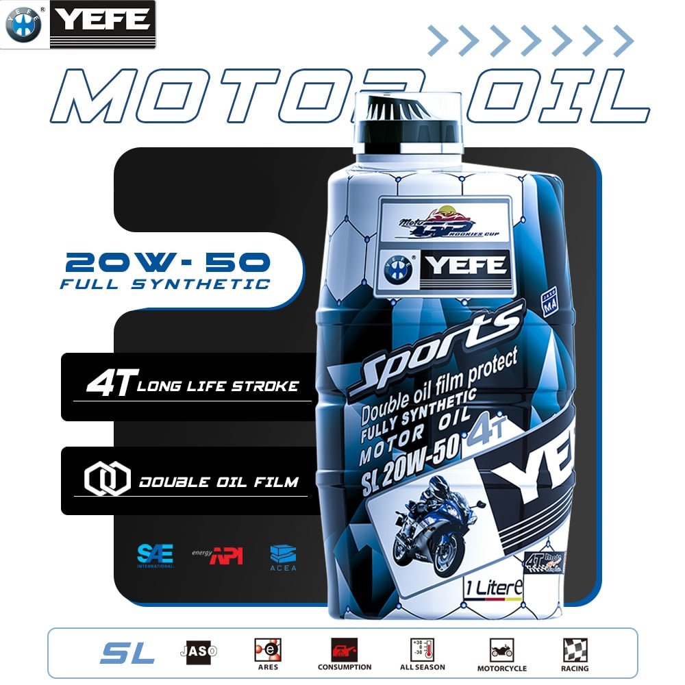 API SL 20W-50 4-Stroke Motorcycle Engine Oil