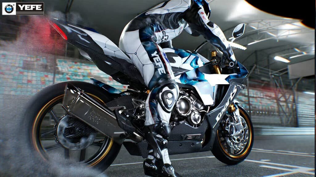 Cutaway view of motorcycle engine wet clutch assembly, exhaust pipe and internal gear components, YEFE four-stroke motorcycle oil meets JASO MA standard, balanced friction additives deliver smooth shifting without slippage, protects clutch plates and transmission gears for street & sport motorcycles