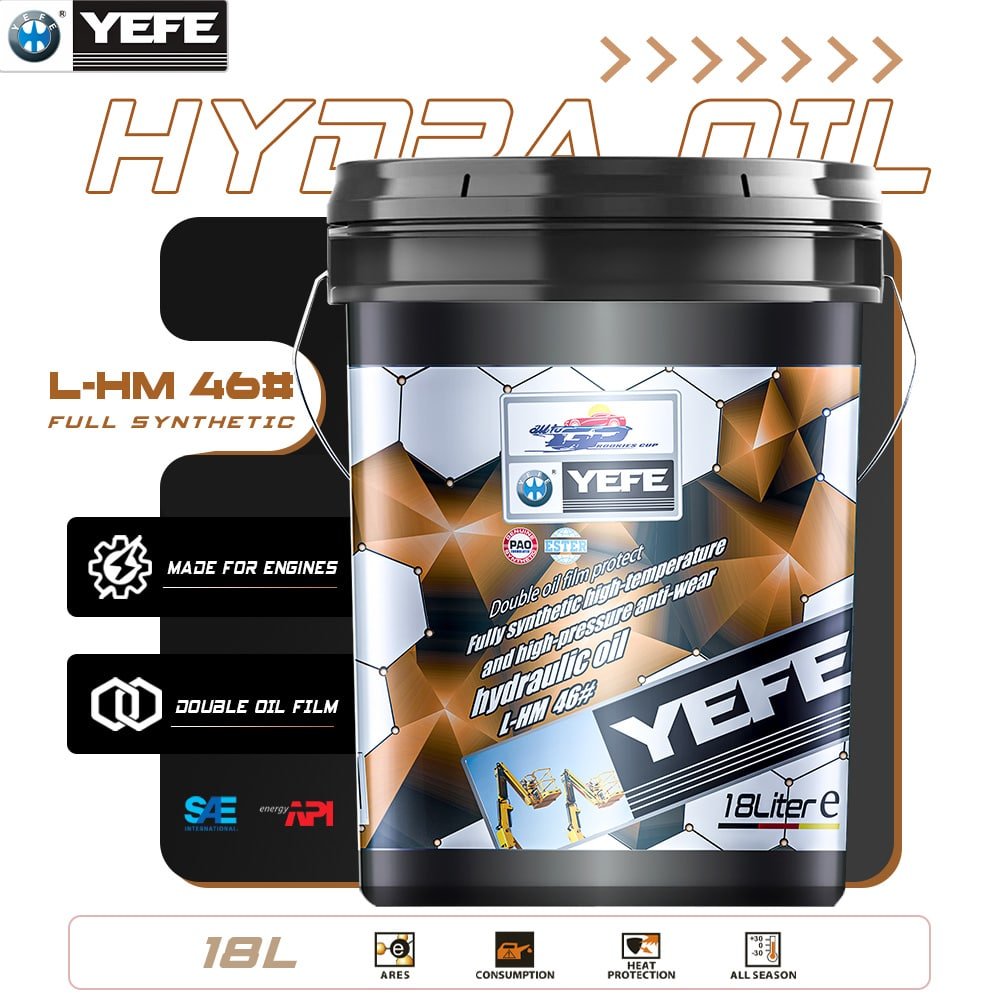 YEFE Hydra ZF 46 – Zinc-Free Ashless Anti-Wear Hydraulic Oil HLP