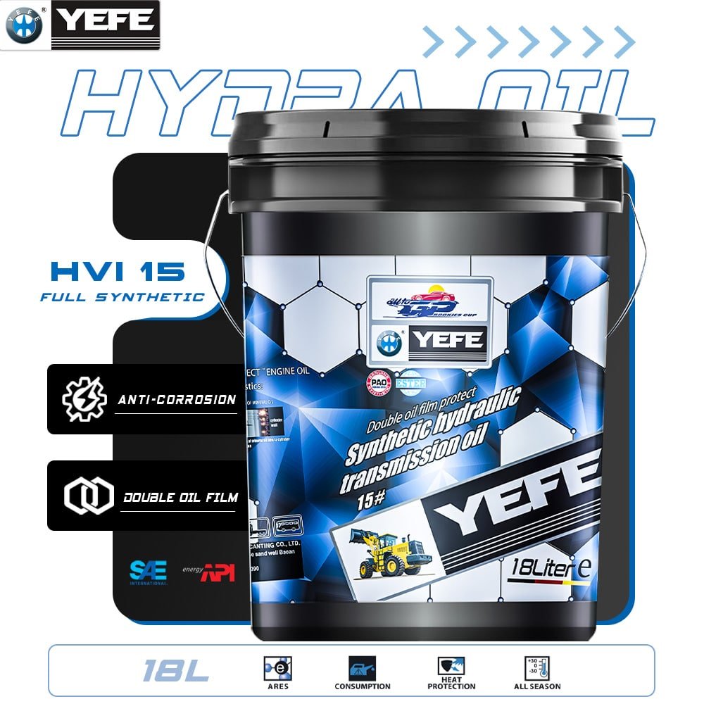 YEFE Hydra HVI 15 – High Viscosity Index Hydraulic Oil HVLP
