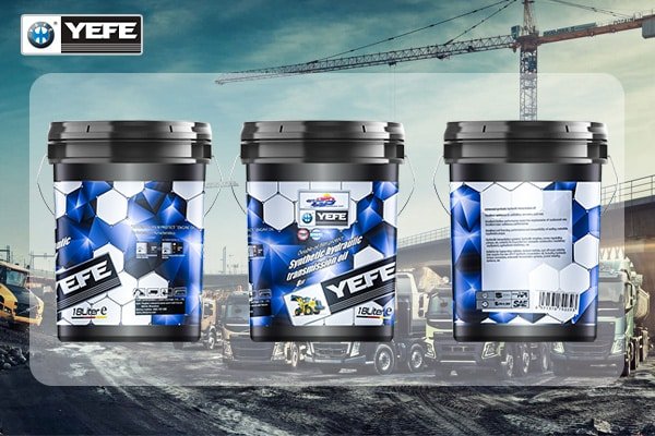 Private label hydraulic oil products from YEFE for industrial and heavy-duty equipment