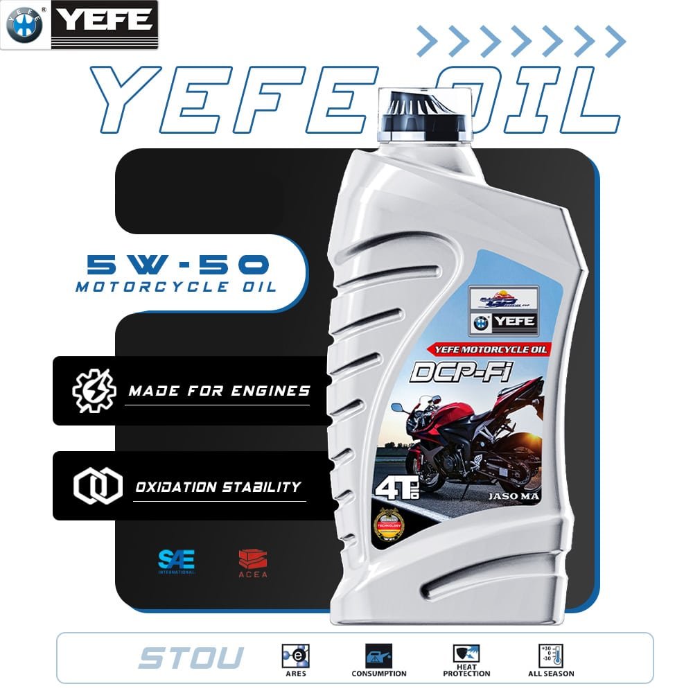 4-Stroke Full Synthetic Racing Engine Oil 5W-50 for High-Performance Motorcycles