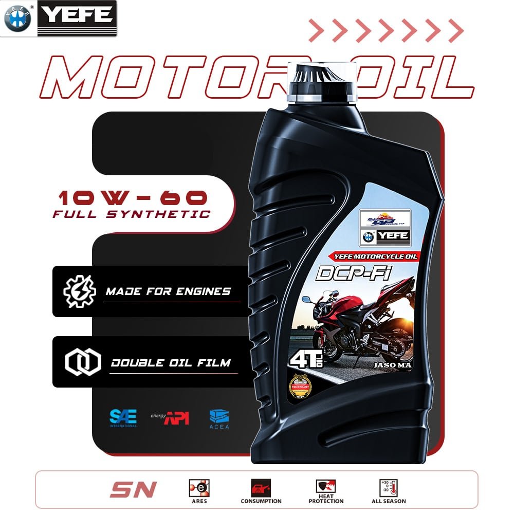 Full Synthetic 4-Stroke Motorcycle Engine Oil 10W-60 for High-Output Engines