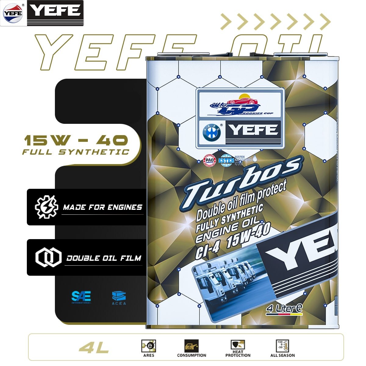 Medium Speed Diesel Engine Oil for Marine Trunk Piston Engines – YEFE Marlub 4040