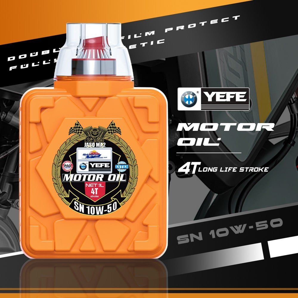 Full Synthetic 4-Stroke Motorcycle Engine Oil 10W-50 for High-Output Engines