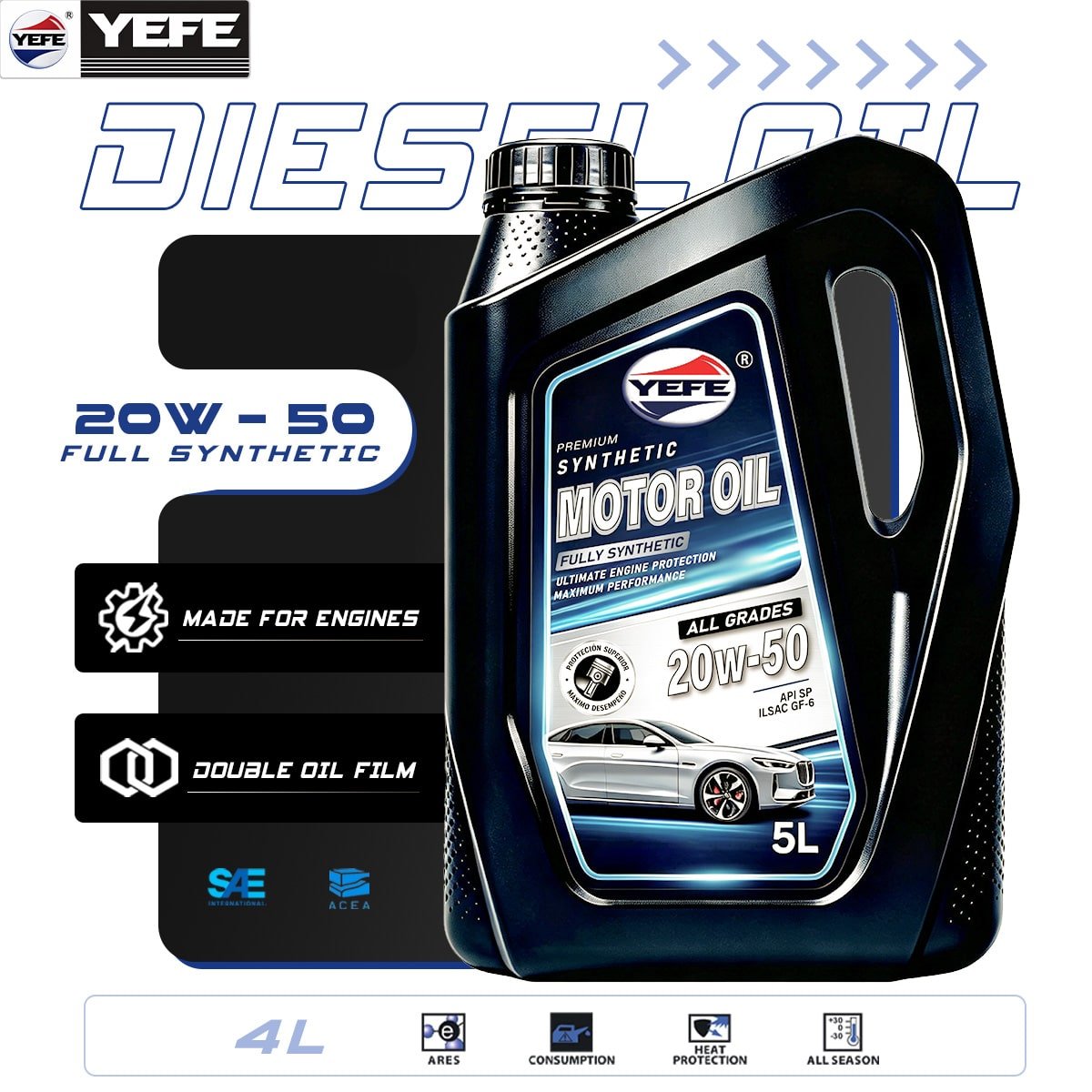 Medium Speed Diesel Engine Oil for Marine Trunk Piston Engines – YEFE Marlub 1240